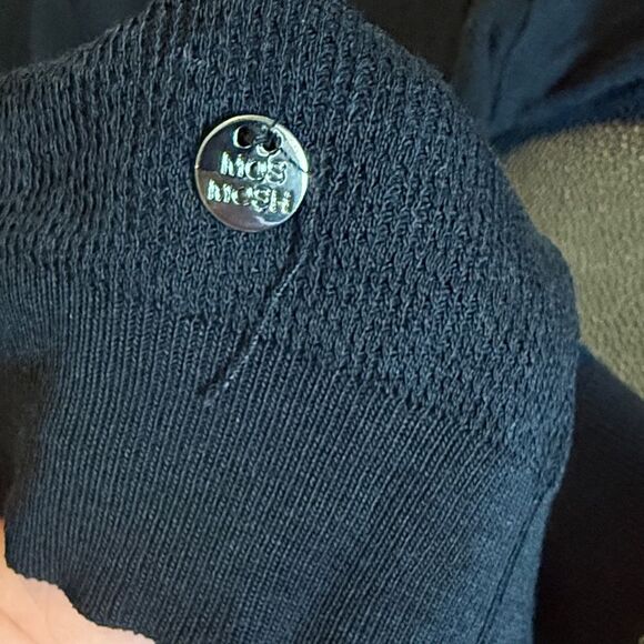 Mos Mosh MM Swann O-SS Flora Tee Women's Black Cropped Boxy Top size Medium - Picture 4 of 9